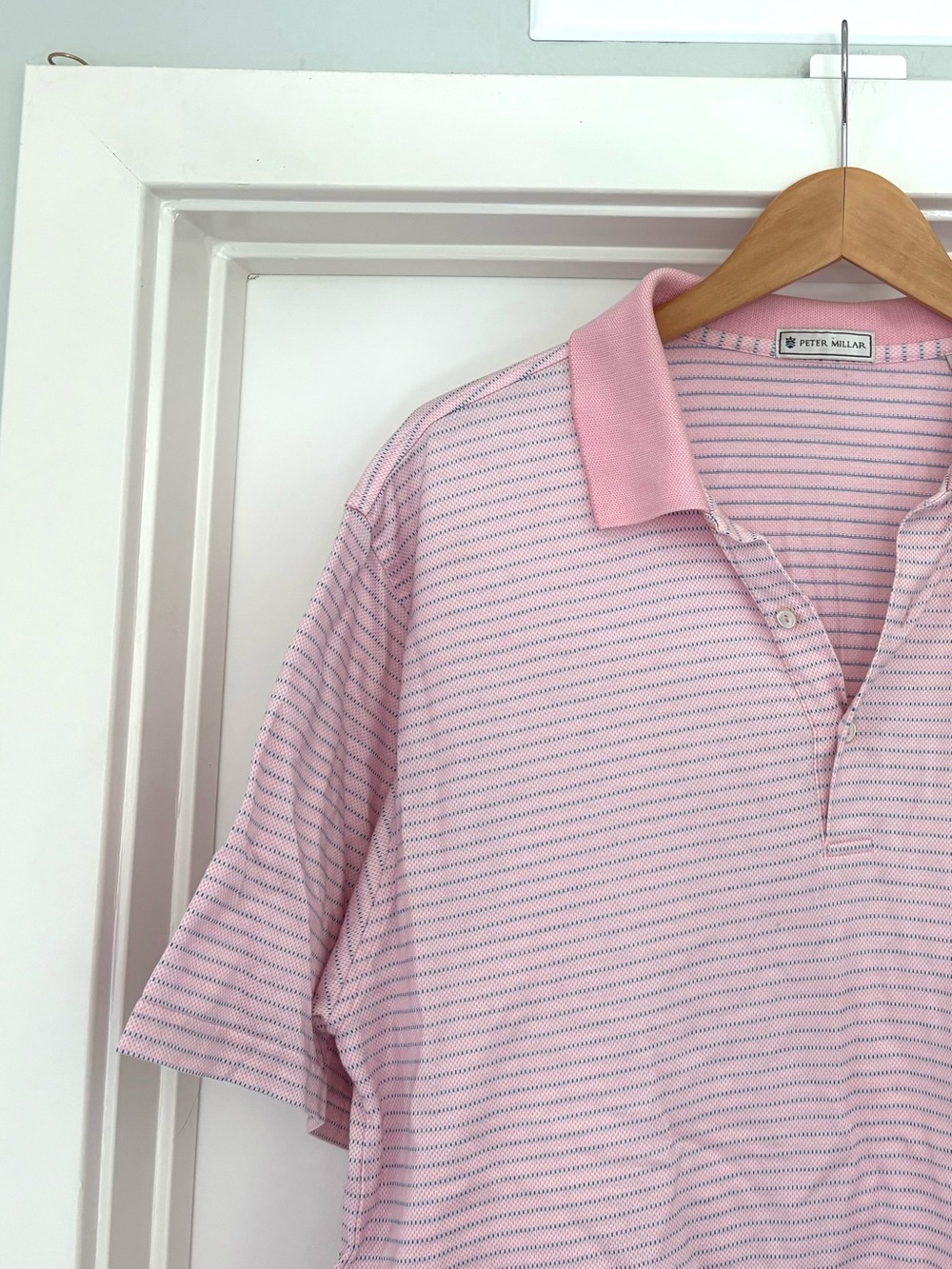 Peter Millar Polo Striped 100% Cotton Shirt L